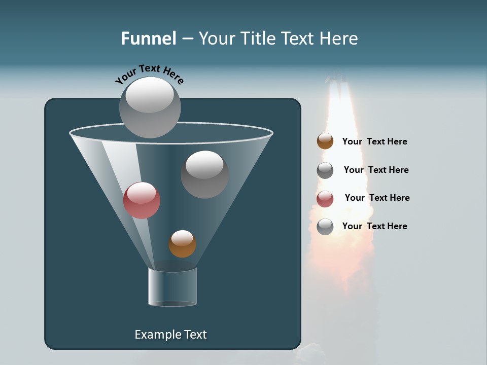 Exhaust Acceleration Spacecraft PowerPoint Template