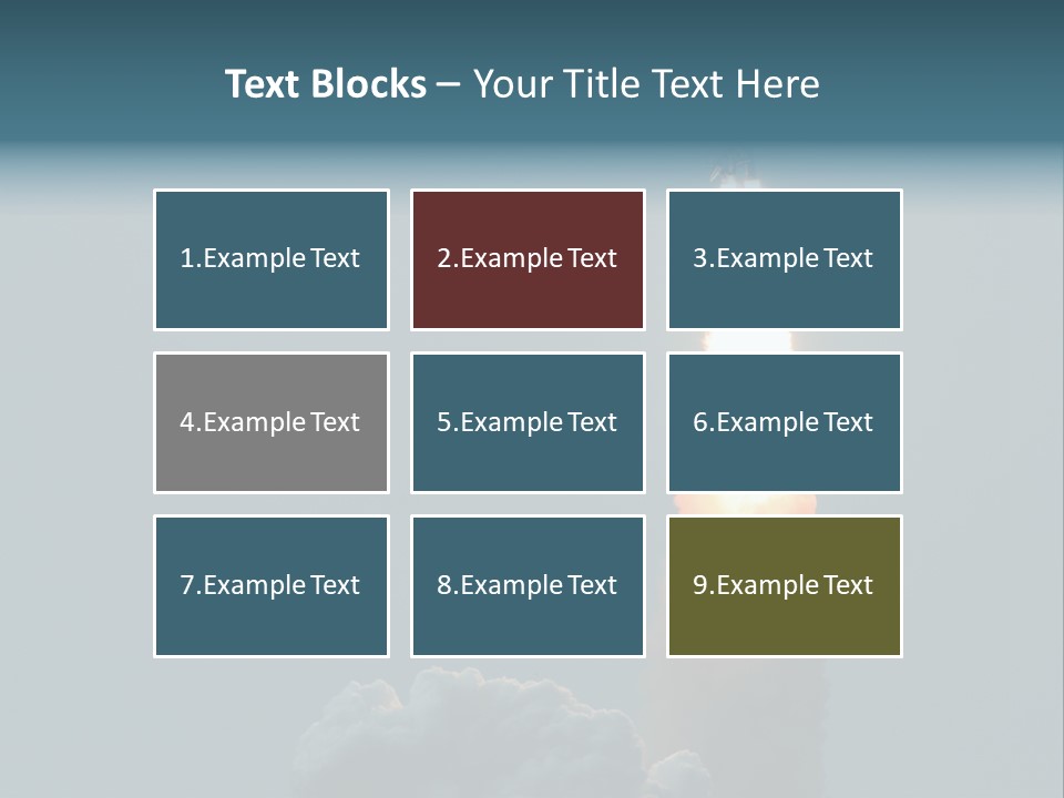 Exhaust Acceleration Spacecraft PowerPoint Template