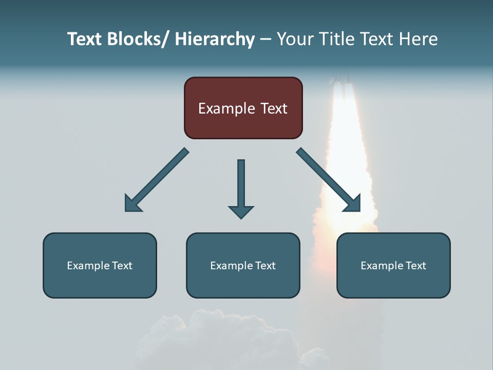 Exhaust Acceleration Spacecraft PowerPoint Template