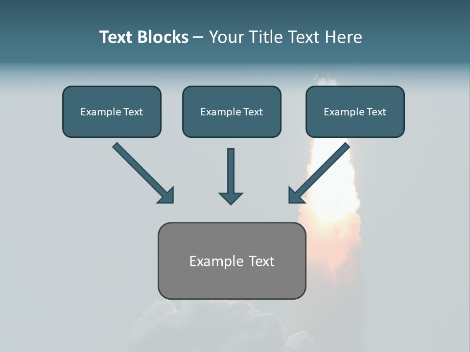Exhaust Acceleration Spacecraft PowerPoint Template
