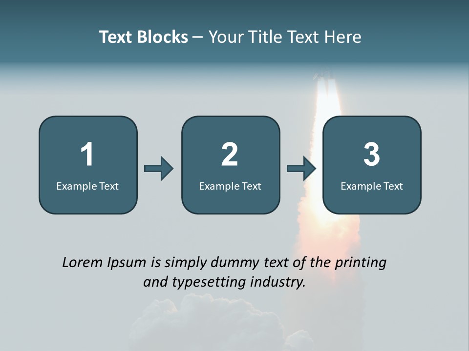 Exhaust Acceleration Spacecraft PowerPoint Template