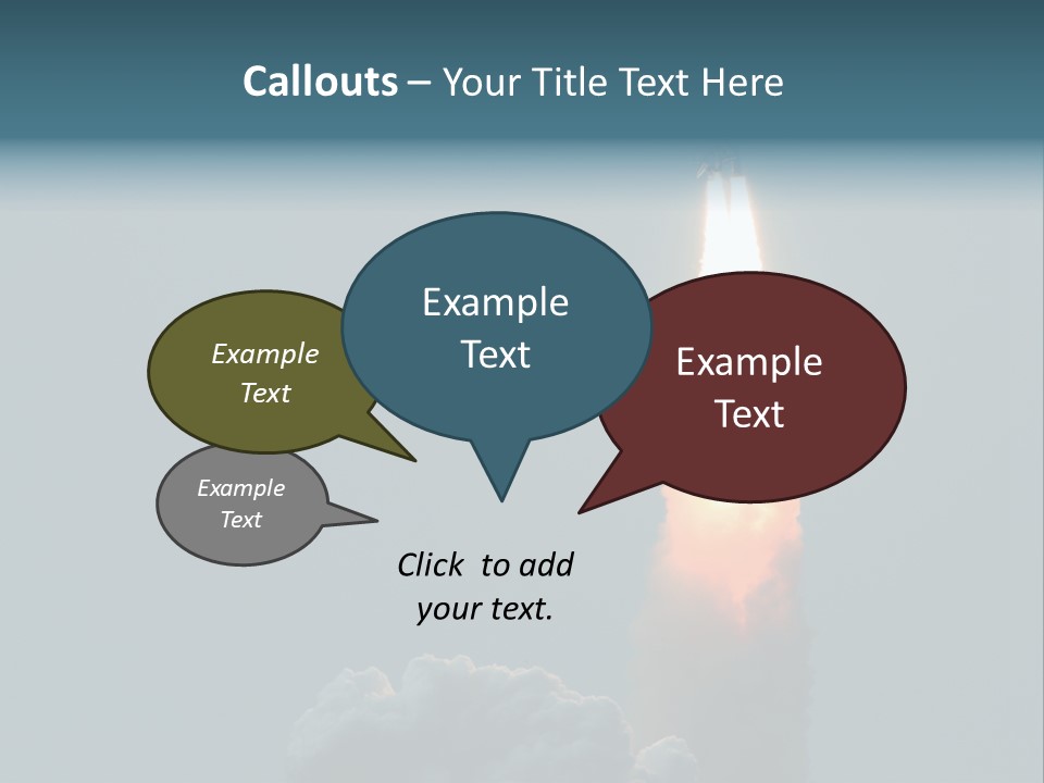 Exhaust Acceleration Spacecraft PowerPoint Template