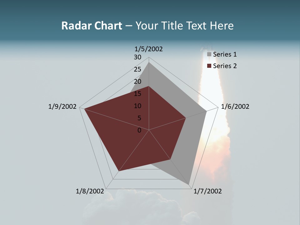 Exhaust Acceleration Spacecraft PowerPoint Template
