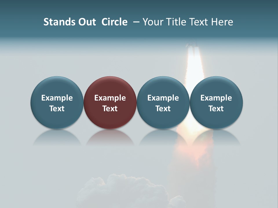 Exhaust Acceleration Spacecraft PowerPoint Template