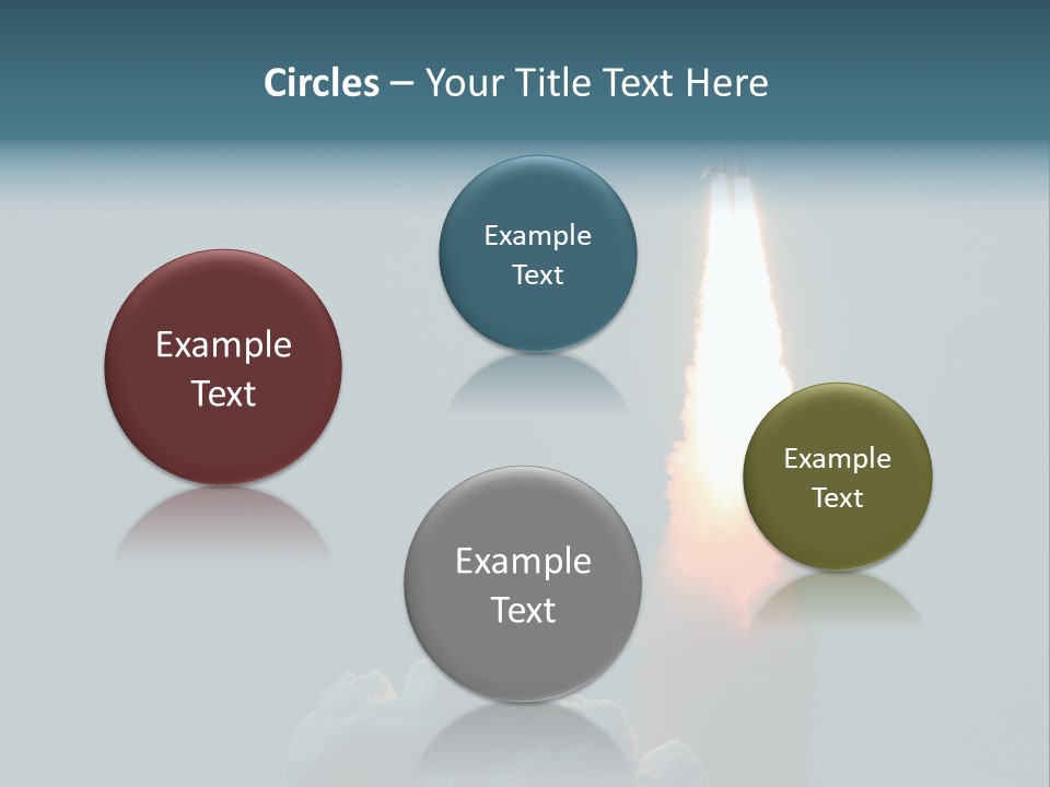 Exhaust Acceleration Spacecraft PowerPoint Template