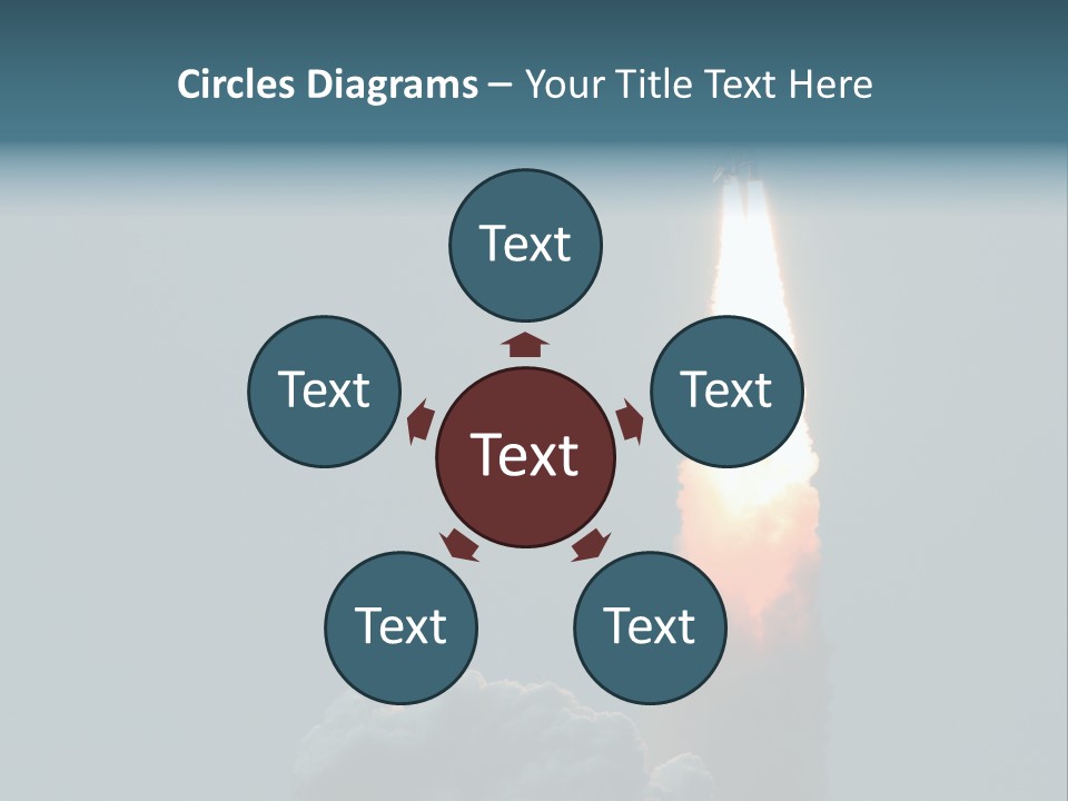 Exhaust Acceleration Spacecraft PowerPoint Template