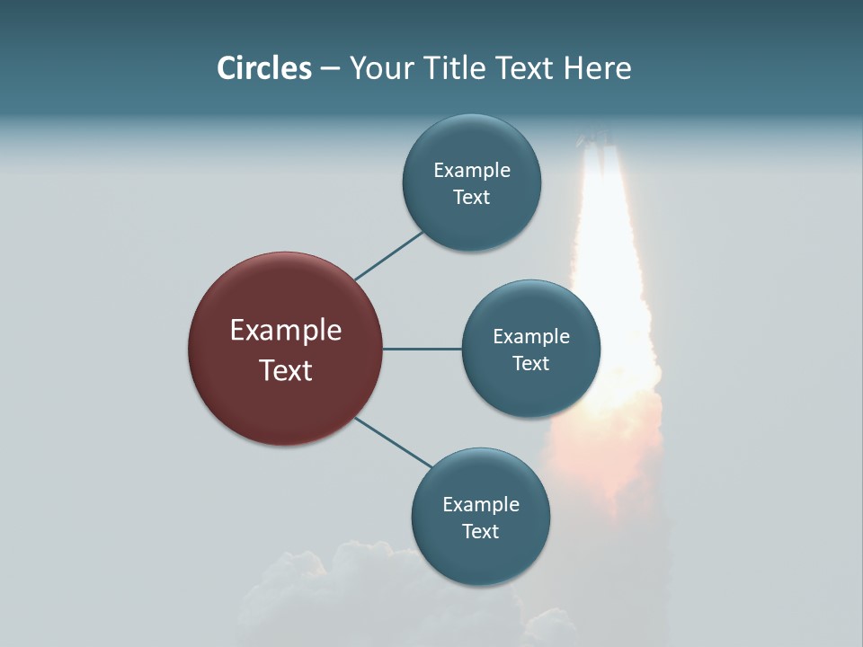 Exhaust Acceleration Spacecraft PowerPoint Template