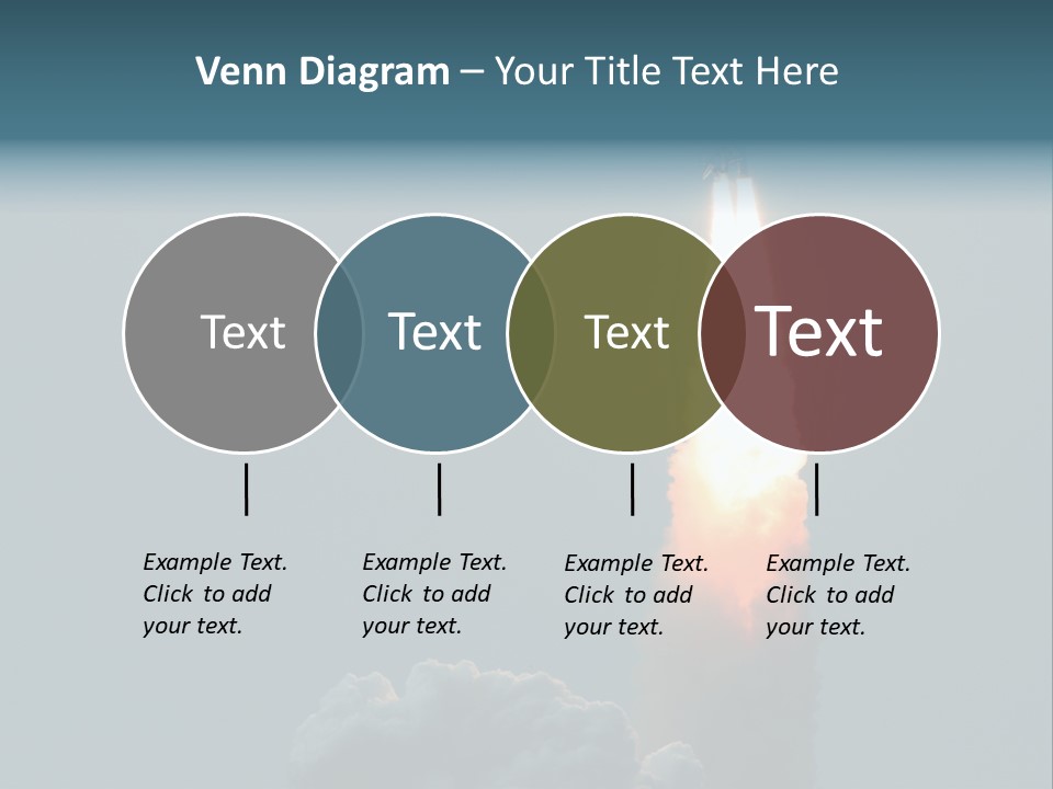 Exhaust Acceleration Spacecraft PowerPoint Template
