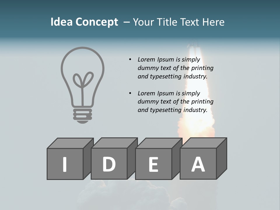 Exhaust Acceleration Spacecraft PowerPoint Template