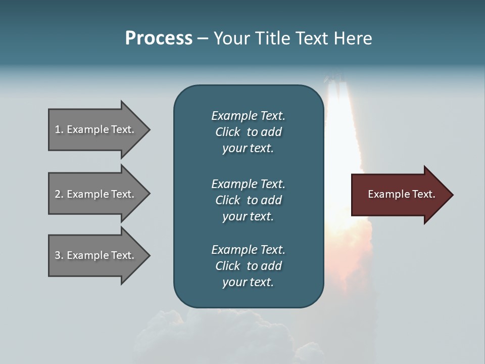 Exhaust Acceleration Spacecraft PowerPoint Template