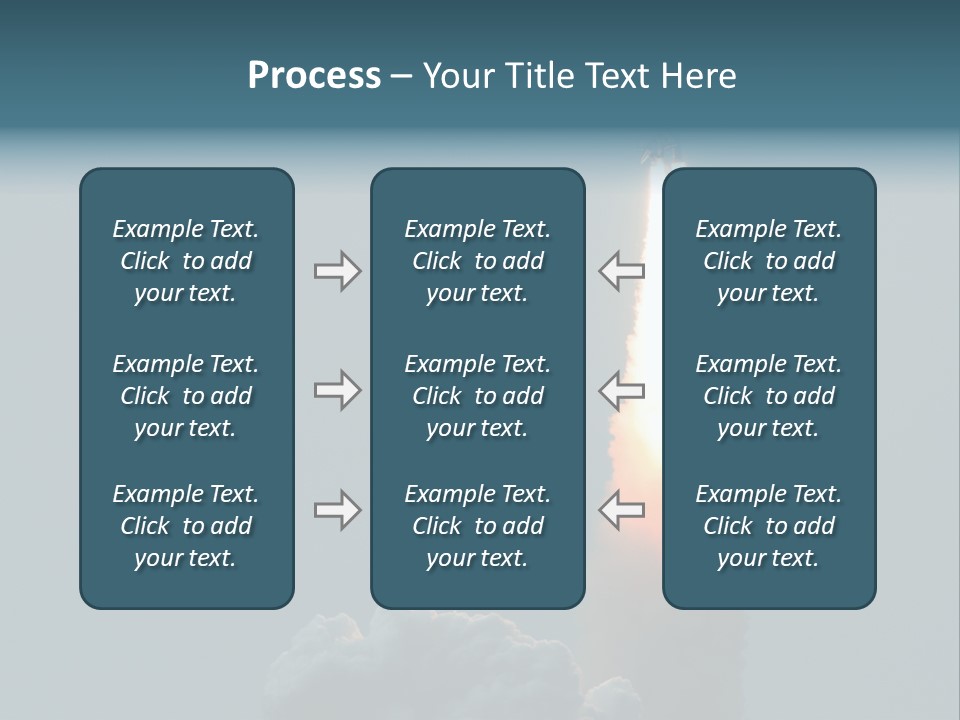 Exhaust Acceleration Spacecraft PowerPoint Template