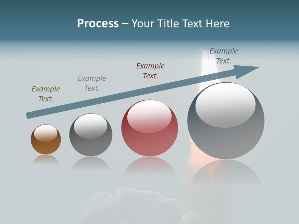 Exhaust Acceleration Spacecraft PowerPoint Template