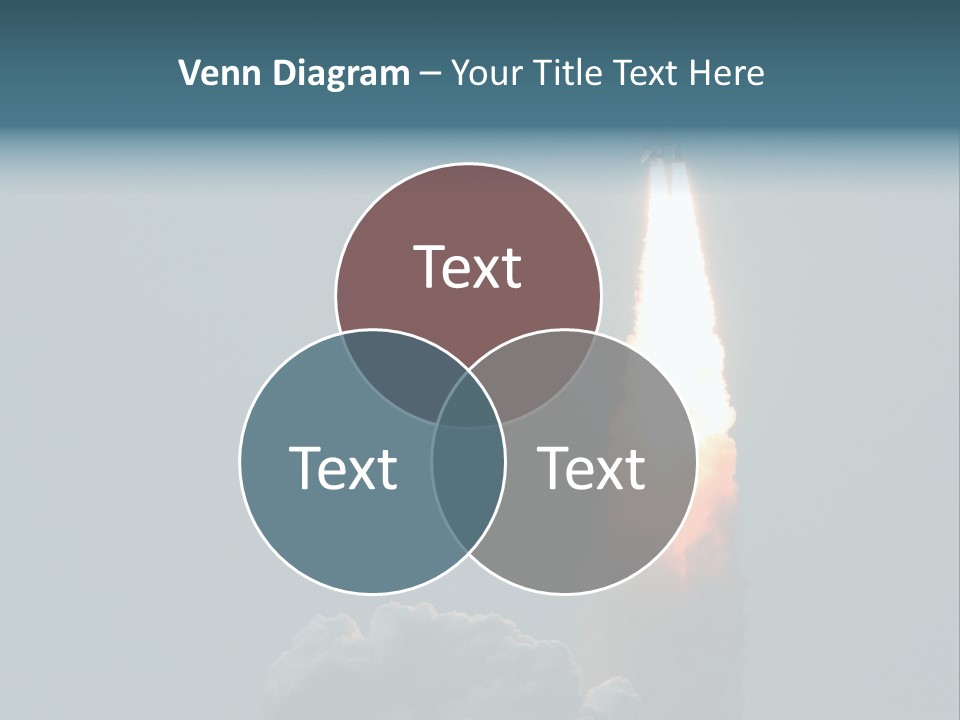Exhaust Acceleration Spacecraft PowerPoint Template