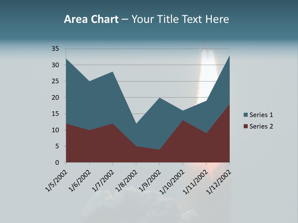 Exhaust Acceleration Spacecraft PowerPoint Template
