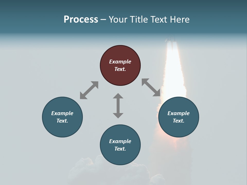 Exhaust Acceleration Spacecraft PowerPoint Template