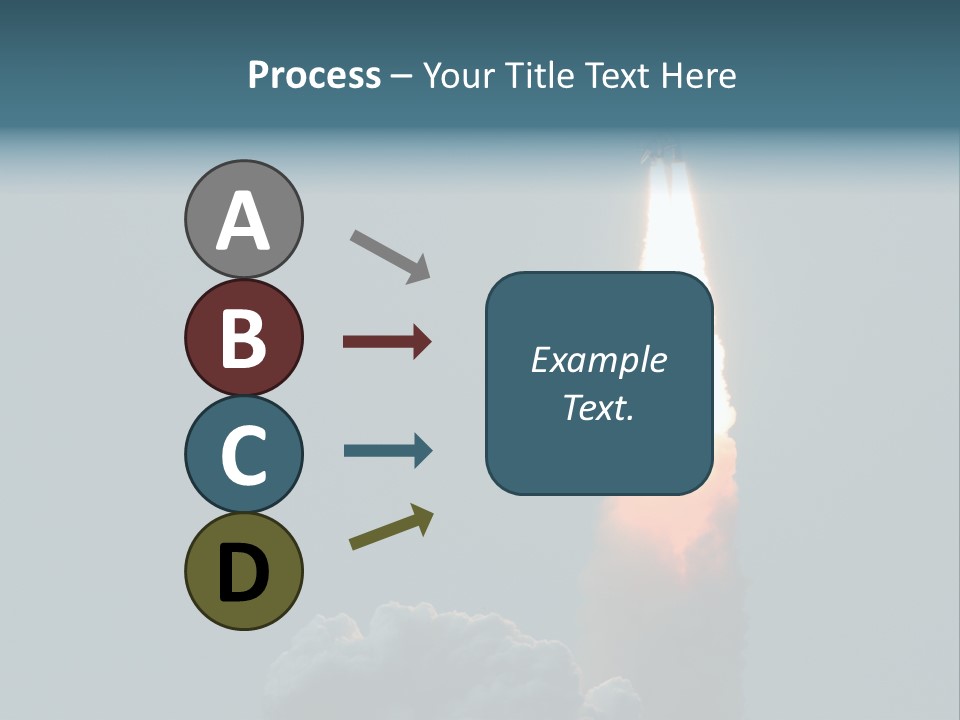 Exhaust Acceleration Spacecraft PowerPoint Template