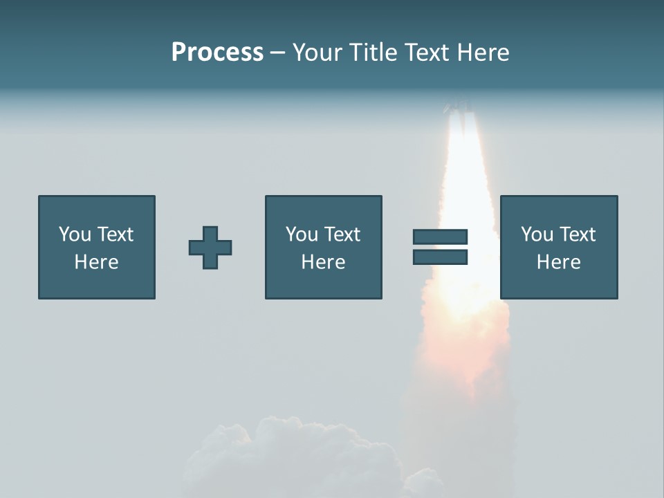 Exhaust Acceleration Spacecraft PowerPoint Template