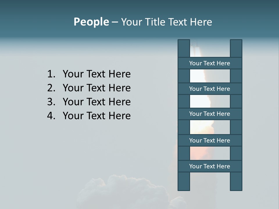 Exhaust Acceleration Spacecraft PowerPoint Template