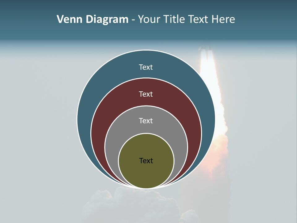 Exhaust Acceleration Spacecraft PowerPoint Template