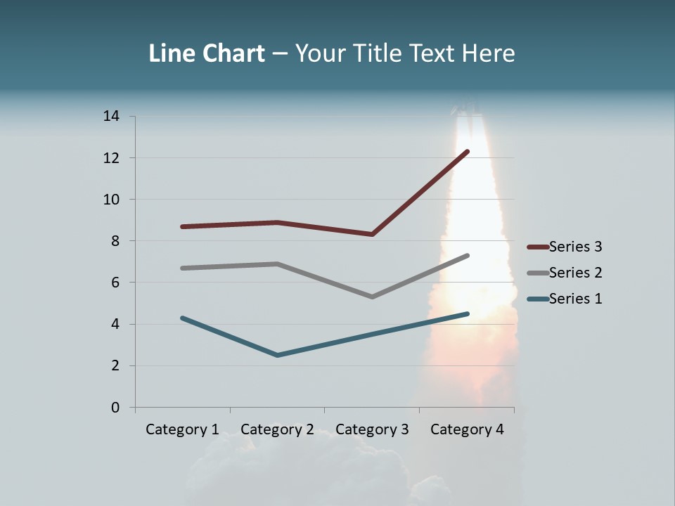 Exhaust Acceleration Spacecraft PowerPoint Template