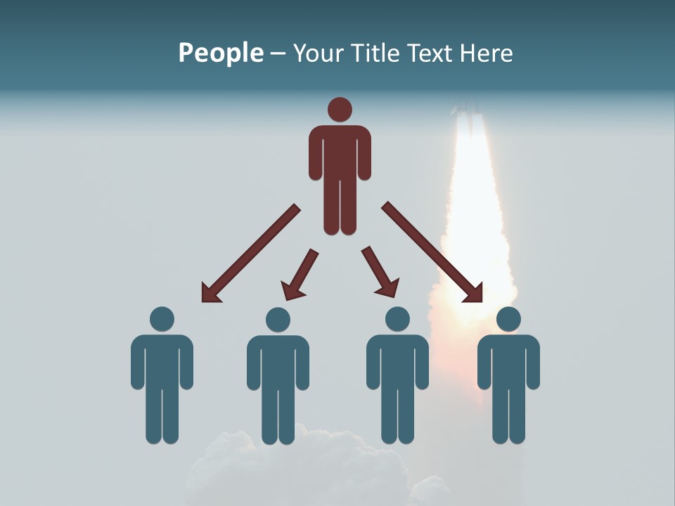 Exhaust Acceleration Spacecraft PowerPoint Template