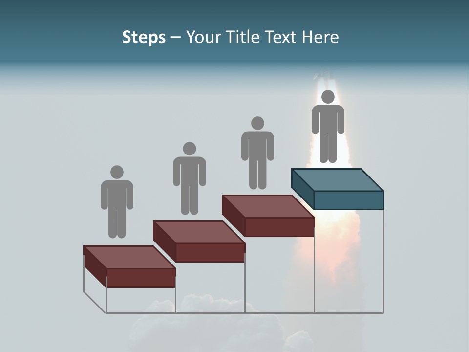 Exhaust Acceleration Spacecraft PowerPoint Template