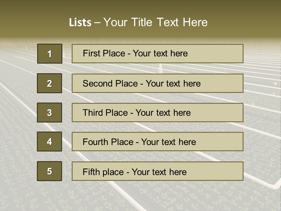 A Large Greenhouse Filled With Lots Of Plants PowerPoint Template