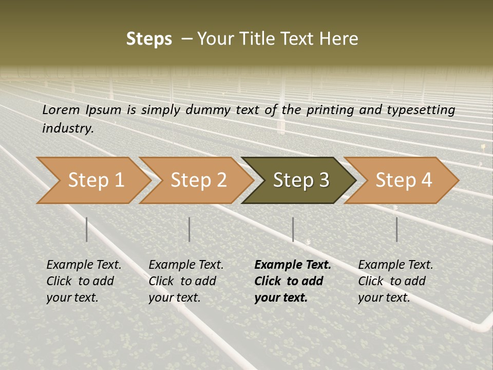 A Large Greenhouse Filled With Lots Of Plants PowerPoint Template