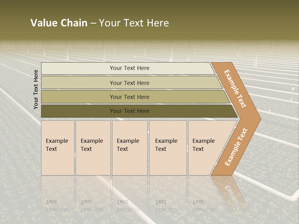 A Large Greenhouse Filled With Lots Of Plants PowerPoint Template