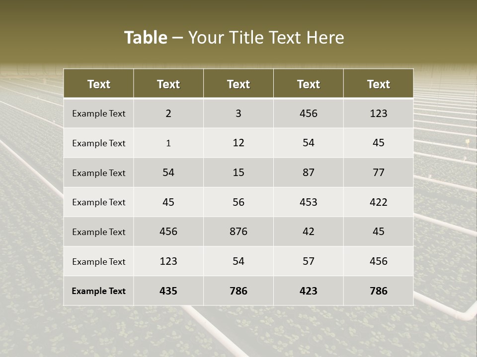 A Large Greenhouse Filled With Lots Of Plants PowerPoint Template