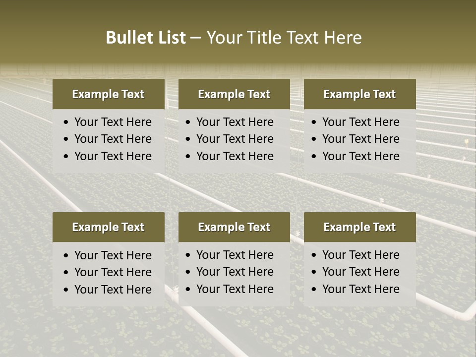 A Large Greenhouse Filled With Lots Of Plants PowerPoint Template