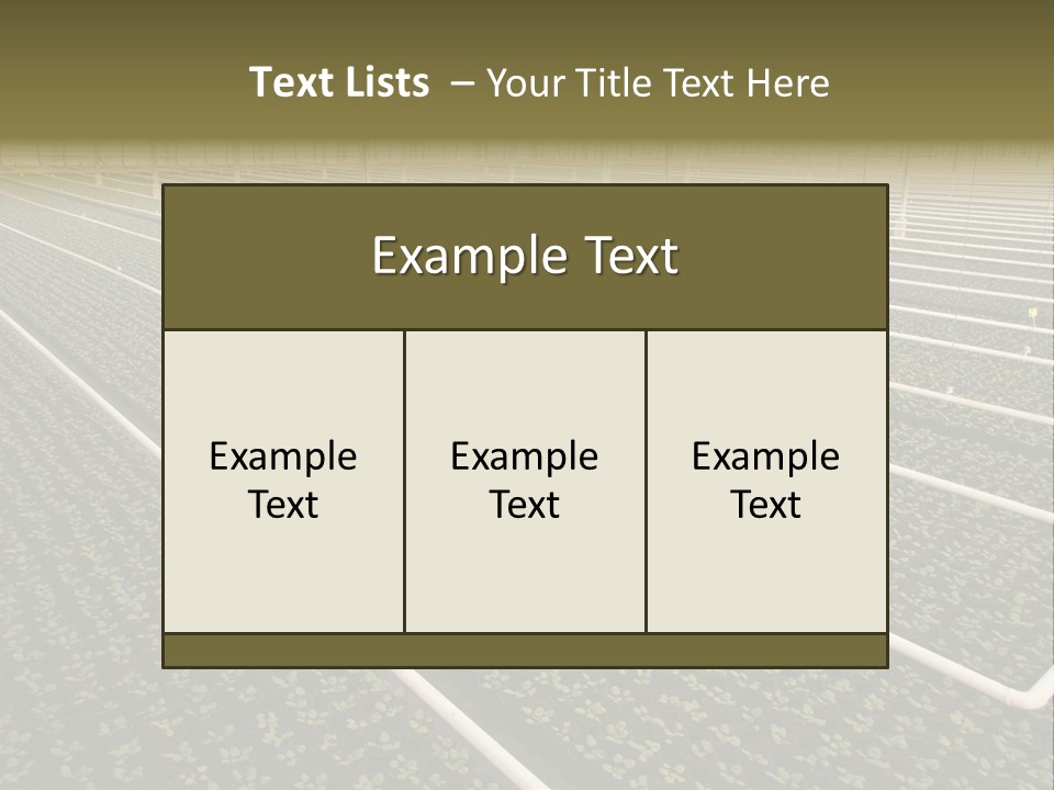 A Large Greenhouse Filled With Lots Of Plants PowerPoint Template