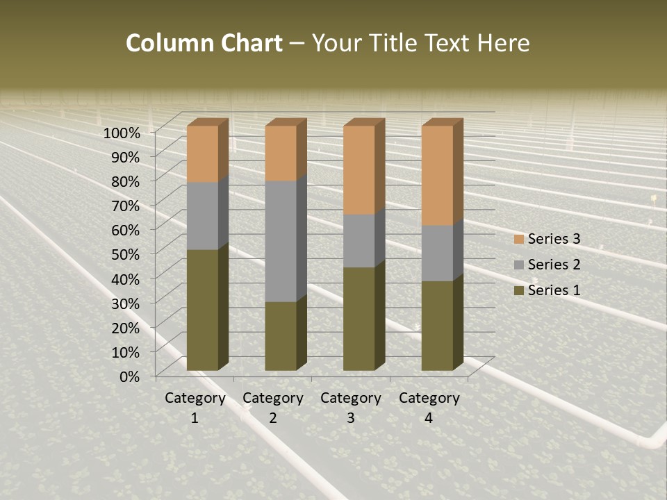 A Large Greenhouse Filled With Lots Of Plants PowerPoint Template