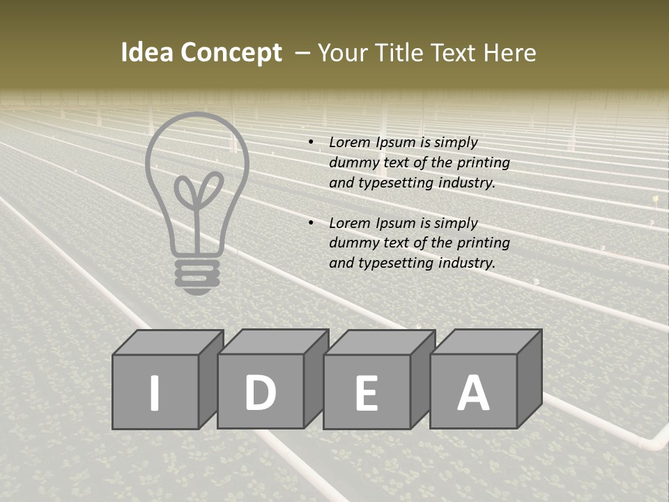 A Large Greenhouse Filled With Lots Of Plants PowerPoint Template