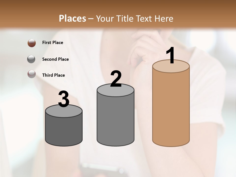 Worker Mobile Business PowerPoint Template