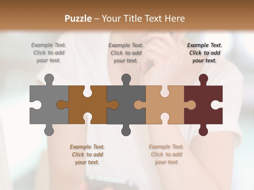 Worker Mobile Business PowerPoint Template
