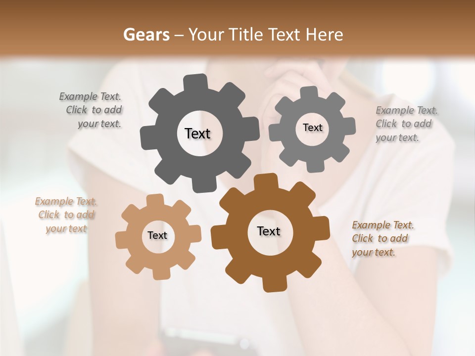 Worker Mobile Business PowerPoint Template