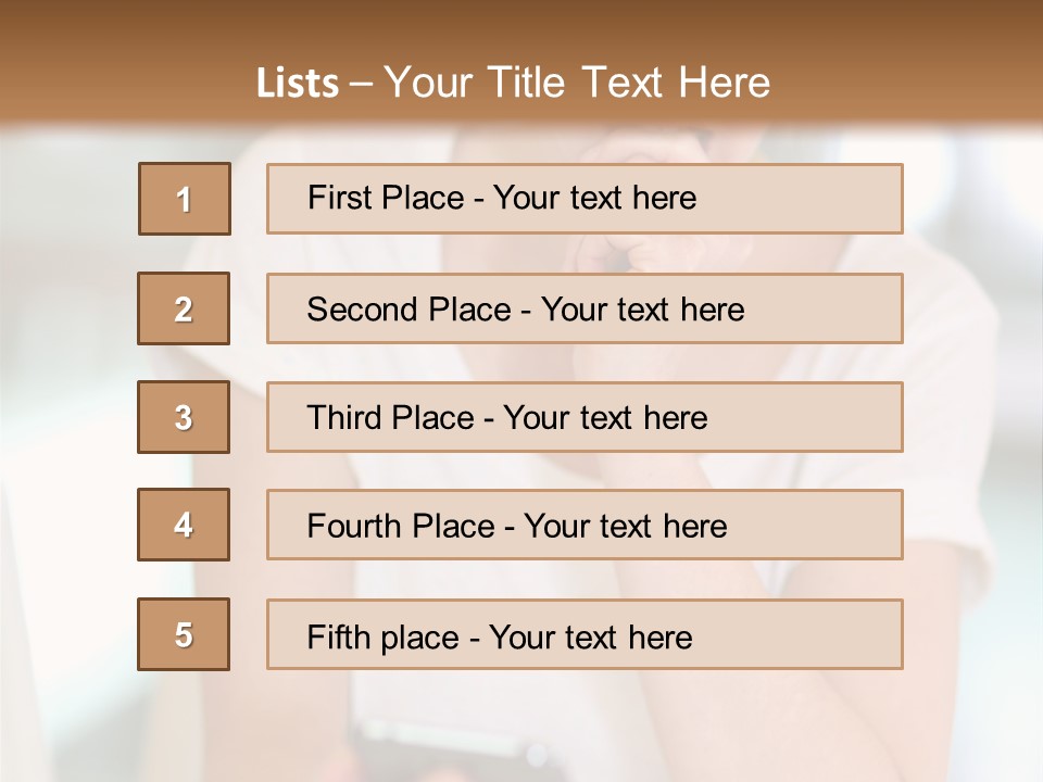Worker Mobile Business PowerPoint Template