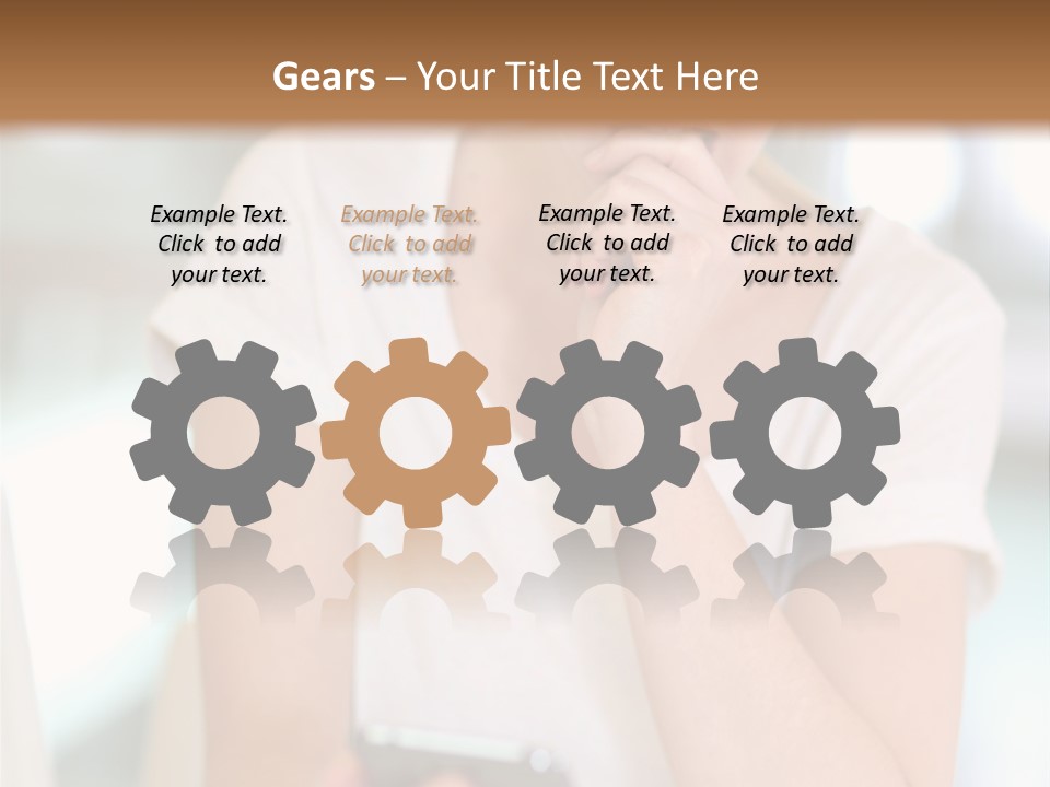 Worker Mobile Business PowerPoint Template