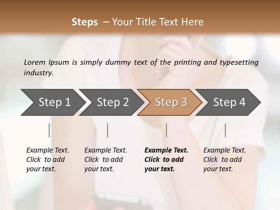 Worker Mobile Business PowerPoint Template