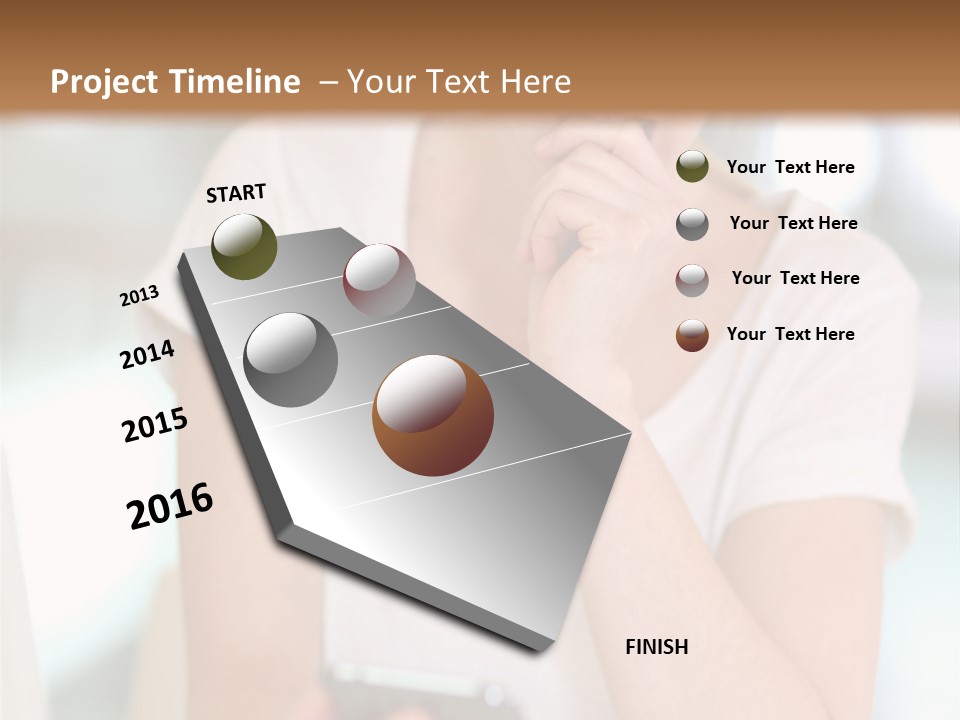 Worker Mobile Business PowerPoint Template