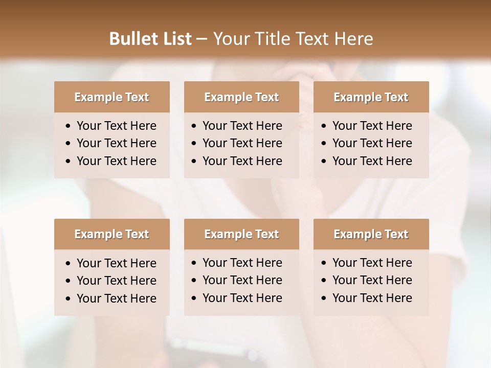 Worker Mobile Business PowerPoint Template
