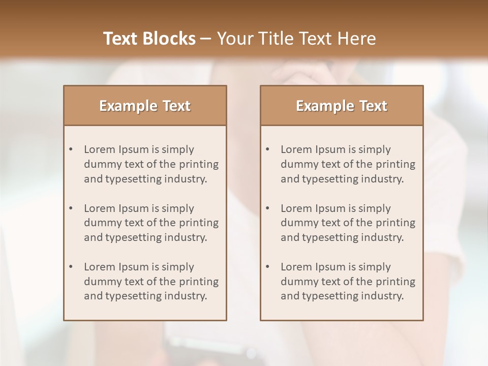 Worker Mobile Business PowerPoint Template