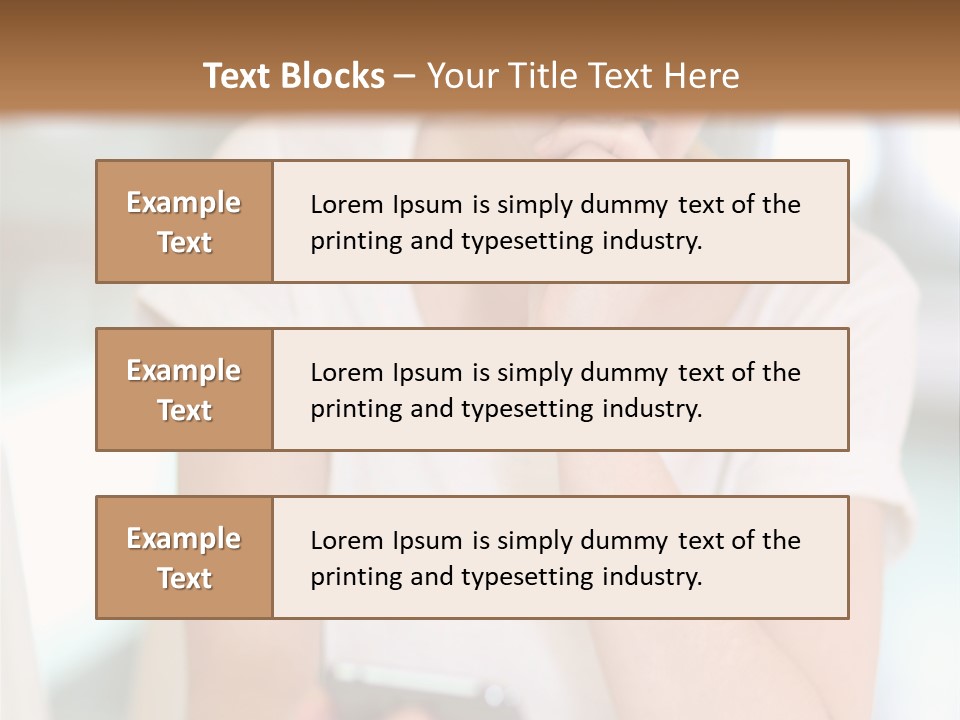 Worker Mobile Business PowerPoint Template
