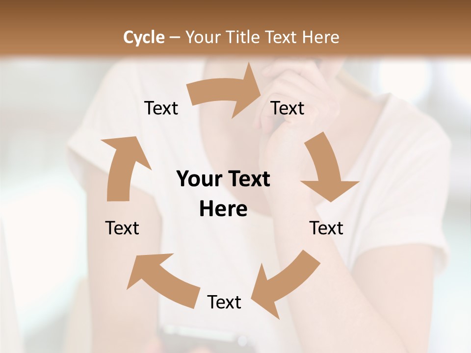 Worker Mobile Business PowerPoint Template