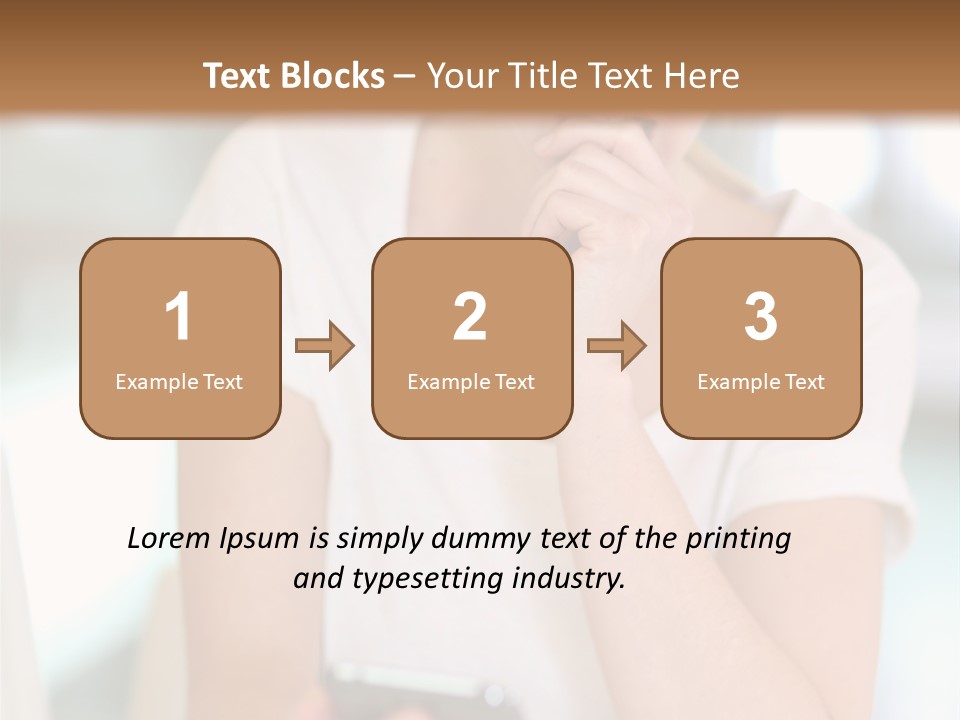 Worker Mobile Business PowerPoint Template