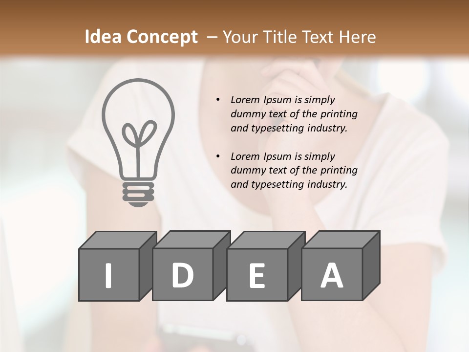 Worker Mobile Business PowerPoint Template