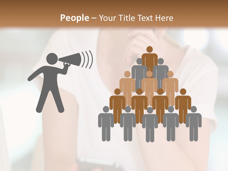 Worker Mobile Business PowerPoint Template