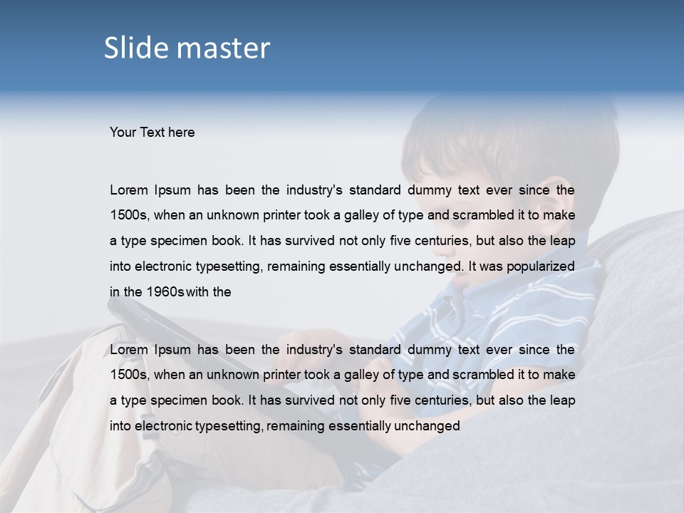 Interest Pouffe Touchscreen PowerPoint Template