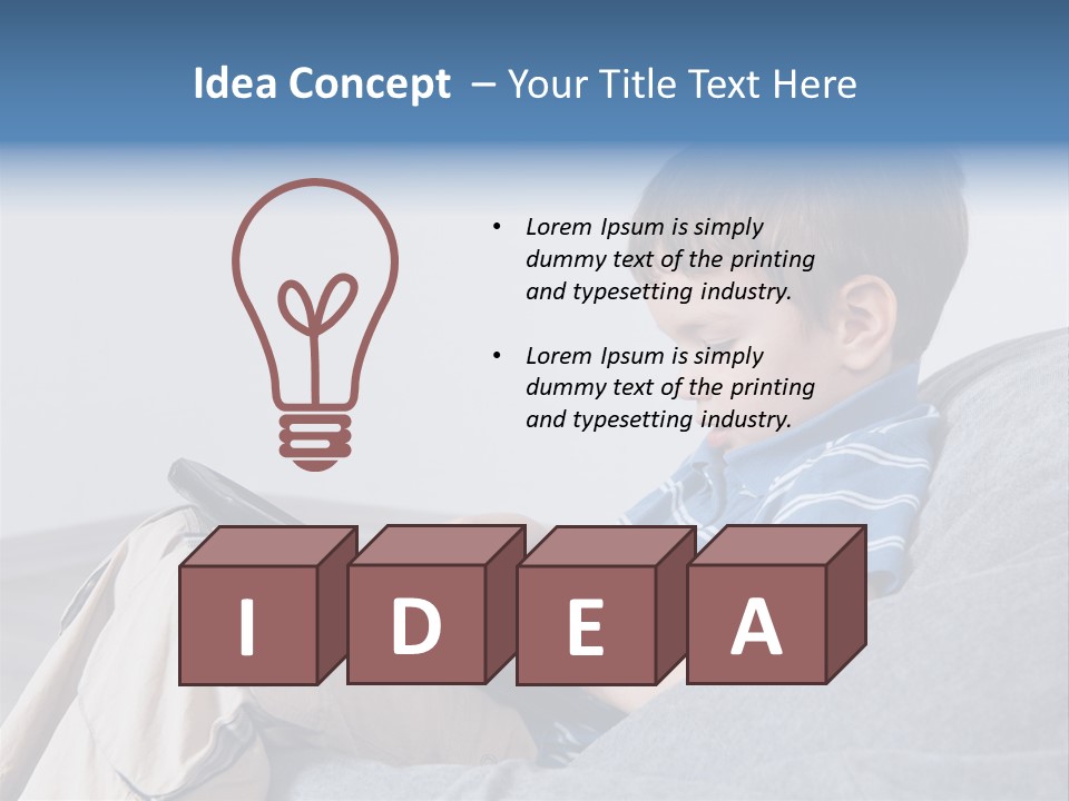 Interest Pouffe Touchscreen PowerPoint Template